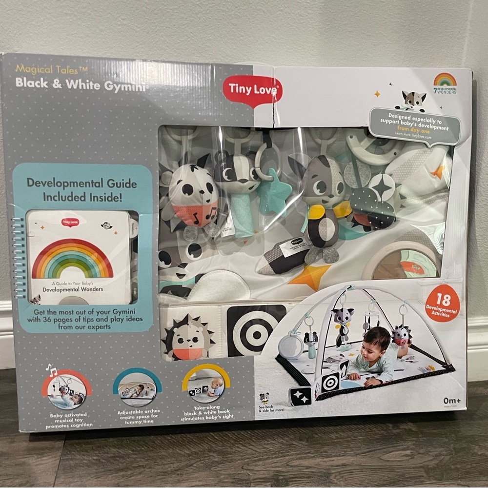 Tiny Love Magical Tales Black & White Gymini Baby Play Yard